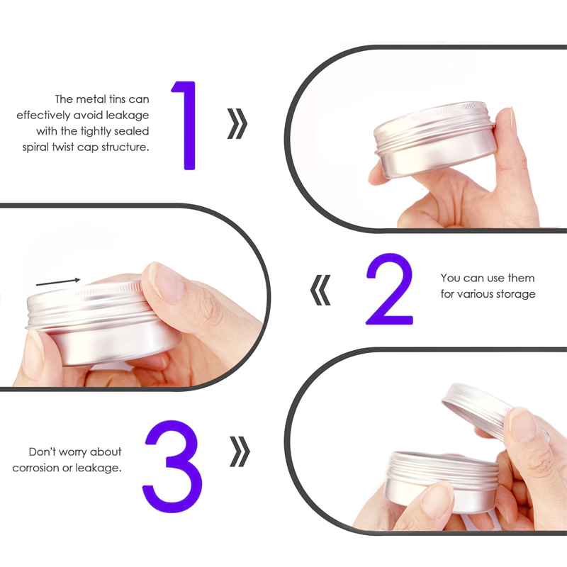 1/5/10pcs 5-250ml Empty Silver - Tin Container Lid review and price