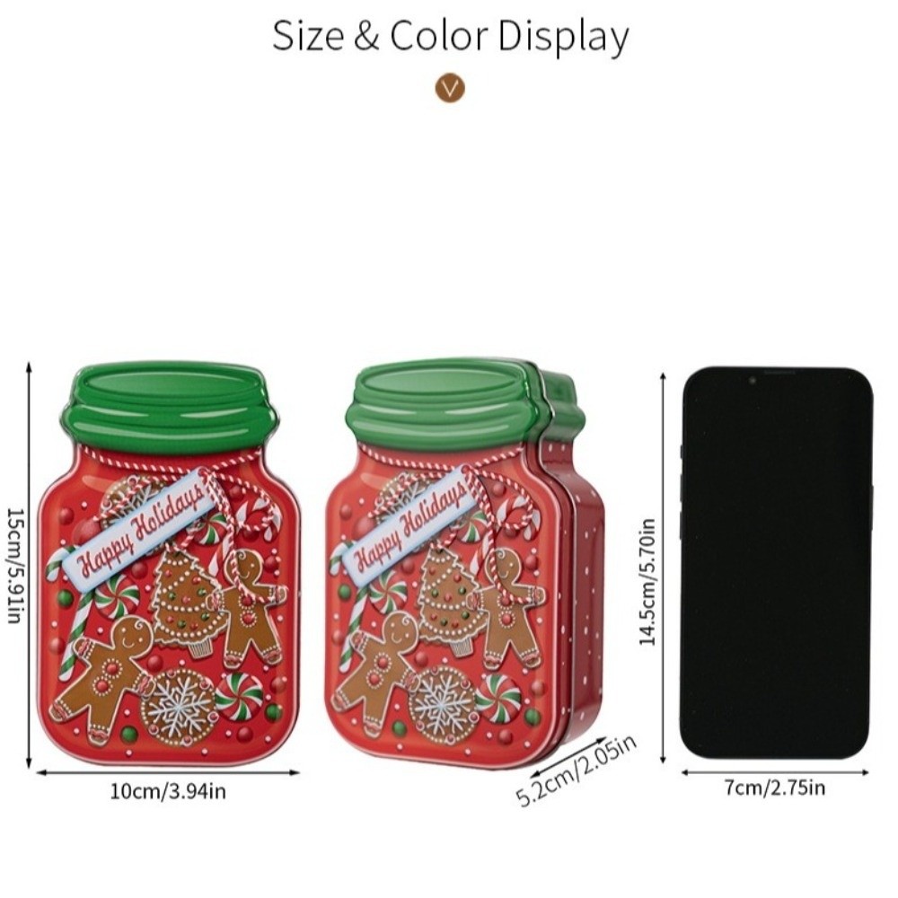 Portable Metal Christmas Tin B - Tin Container Lid review and price